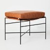 Faux Leather & Metal Ottoman - Black/Brown - Hearth & Hand™ with Magnolia - 2 of 4