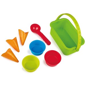 Hape: Ice Cream Shop - 8pc Playset, Colorful Sand Molds, Beach Toy, Ages 18mo+ - 1 of 4