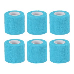 Unique Bargains Self-Adhesive Elastic Breathable Bandage Athletic Tapes 6 Rolls 1" x 177" - 1 of 4