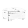 CAVINAS Luxury Velvet Storage Ottoman Bench with Cloud-Inspired Design,Modern Footstool with Hidden Storage,Storage Bench for Bedroom,Entryway - 3 of 4