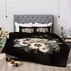 Iveta Abolina Elsa Floral Comforter & Sham Set Black - Deny Designs - 3 of 4