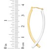 14k Two-Tone Gold 38mm Crossed Curves Hoop Earrings - 3 of 3
