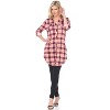 Women's Piper Stretchy Plaid Tunic with Pockets - White Mark - 2 of 3