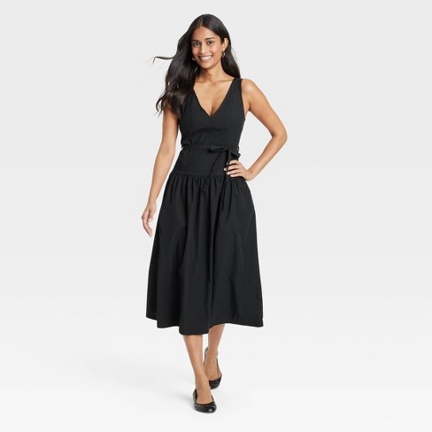 Tie waist dress midi sales