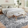 Area Rug, Washable Rug - 8x10ft Vintage Low-Pile Ultra-Thin Carpet, Stain Resistant with Non-Slip Backing for Living Room, Bedroom, Dining Room (Grey) - 3 of 4