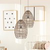 12.25" Mallory Metal Woven Cone Shaped Pendant Ceiling Light Brass - River of Goods: Artisan Industrial Design, UL Listed, Adjustable Height - 2 of 4