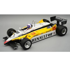 Renault RE30B #15 Winner F1 "Brazilian GP" (1982) "Mythos Series" with Driver Figure & Display Case 1/18 Model Car by Tecnomodel - 1 of 4