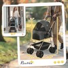 3 in 1 Pet Stroller with Detachable Carrier, Foldable Dog Stroller with Storage Basket, Cupholder, for Mini Dogs - 3 of 4