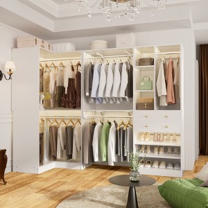 Aheaplus Large Closet System with Wooden Drawers and Shoe Racks - 1 of 4