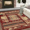Area Rug for Living Room Clearance Stain Resistant Carpet Plush Non Slip Bedroom Dining Room Farmhouse Rug High Traffic Bohemian Carpet Red - 3 of 4
