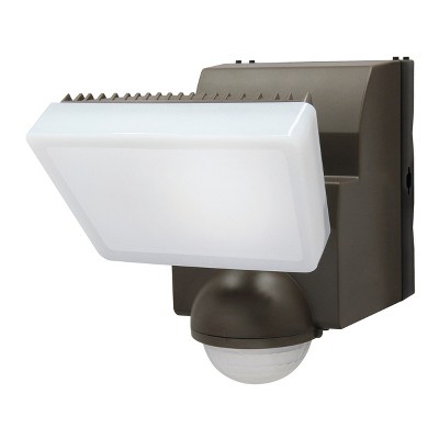 IQ America Motion Security Flood Light, Battery-Powered, 500 Lumen LED, Wall/Eave Mount for Closet, Shed, Attic, Garage, Grill, Bronze