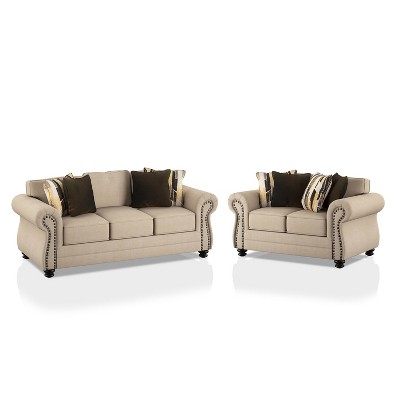 2pc Sillman Transitional Loveseat And 