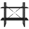 vidaXL 2-Tier Book Cabinet in Black, 31.5"x11.8"x27.6", Made of Engineered Wood, Industrial Style, Ample Storage Space, Requires Assembly - 4 of 4