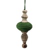 Melrose 2ct Wooden Finial Drop Christmas Ornament Set 9" - Green/Beige - 2 of 3