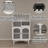 Wine Bar Cabinet with Removable Wine Rack, Wood Sideboard Buffet Storage Cabinet for Kitchen Dining Room Living Room - 4 of 4