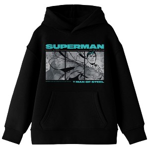 Superman Last Son Of Krypton Long Sleeve Youth Black Hooded Sweatshirt - 1 of 3
