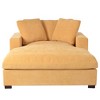53.5'' Oversized Chaise Lounge Chair, Classic Design, Soft Polyester Fabric, Solid Wood Legs, Easy Assembly, for Living Room or Bedroom - 3 of 4