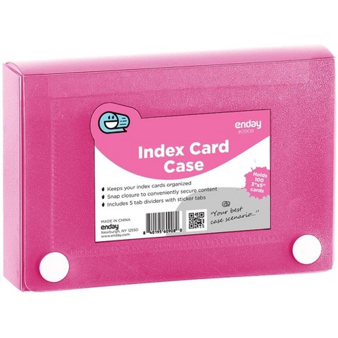 Oxford Plastic Index Card File Box, Black