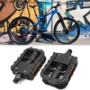 Unique Bargains Aluminum Alloy Mountain Bicycle Non-slip Folding Platform Pedals Pair Bike Pedals Black  1 Pair - 2 of 4