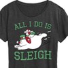 Women's - Frosty The Snowman - Christmas All I Do Is Sleigh Short Sleeve Graphic T-Shirt - 2 of 4