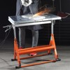 VEVOR Welding Table 30" x 20", 400lbs Load Capacity Steel Welding Workbench Table on Wheels, Folding Work Bench with Three 1.1" Slot,Orange and Silver - 2 of 4