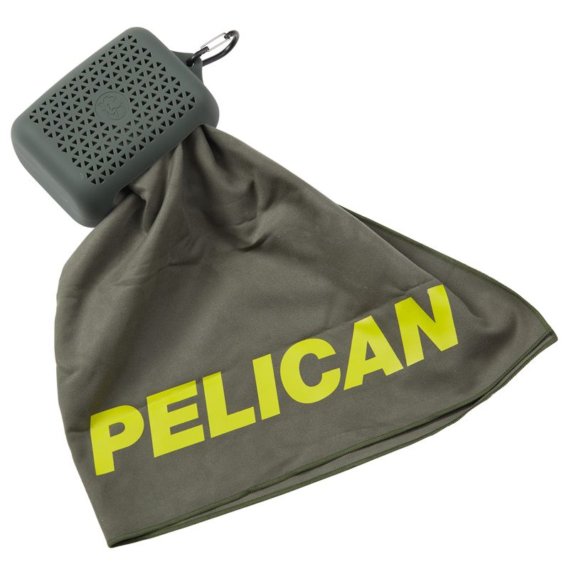 Pelican Outdoor - Multi-Use Towel with Carry Case - Ultra Absorbent Microfiber - Olive Drab, 1 of 8