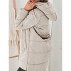 Imily Bela Womens Winter Warm Hooded Mid Quilted Puffer Down Coat with Pockets - 2 of 4