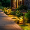 Gigalumi Aluminum Alloy Solar LED  Landscape Light, Waterproof Warm White Pathway Light, 2-Pack - 2 of 4