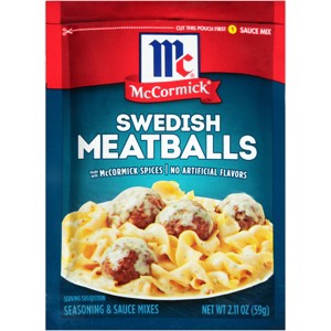 McCormick Swedish Meatballs Seasoning & Sauce Mixes - 2.11oz - 1 of 4