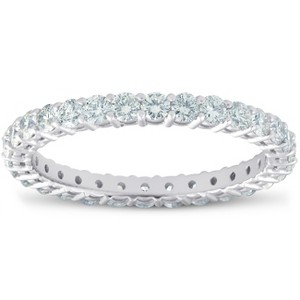Pompeii3 1ct Diamond Eternity Ring 14k White Gold - 1 of 4