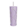 Zak Designs 25oz Sugar Plum Ballerina Bows Plastic Straw Tumbler - 2 of 4