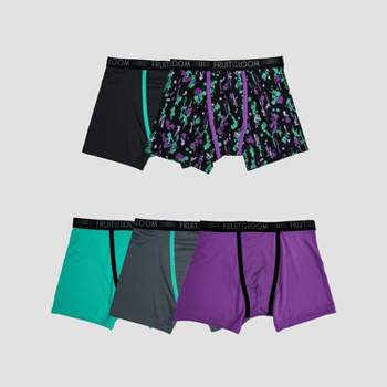 Fruit of the Loom Boys' 5pk Solid/Printed Micro Mesh Boxer Briefs