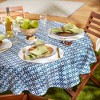 Dii Blue Ikat Outdoor Tablecloth 60 Round - 3 of 4
