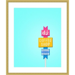 Amanti Art DJ Coffee Shop Sign by Tom Windeknecht Wood Framed Wall Art Print - 1 of 4
