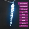 vidaXL Cold White Acrylic Christmas Icicle Lights - 100pc Indoor/Outdoor Energy-Saving LED Lights - Waterproof Decorative Lights with 8 Effects - 4 of 4