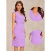 INSPIRE CHIC Women's Sleeveless V Neck Business Office Belt Pencil Dresses - 2 of 4