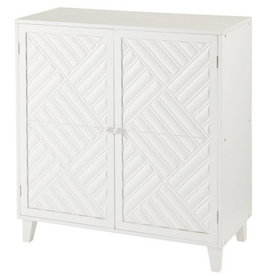 The Lakeside Collection 2-Door Cabinet with Chevron Design