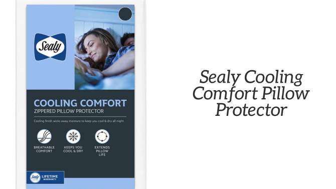 Sealy Cooling Comfort Pillow Protector, 2 of 8, play video