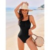 AI'MAGE One Piece Swimsuit Women 2025 Tummy Control Bathing Suits Ruched Modest Full Coverage Swimwear - 3 of 3