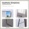 Vynxaria 60"×16.5" Aluminum alloy metal frame wall-mounted full-length mirror for porch,bathroom vanity mirror,floor-to-ceiling mirror,Transparent - 4 of 4