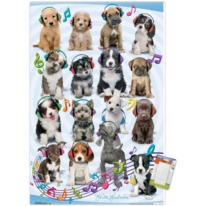Trends International Keith Kimberlin - Puppies - Headphones Unframed Wall Poster Prints - 1 of 4