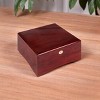 Slickblue 750 Count Mahogany Poker Chip Case – Glossy Wood Finish with Brass Hardware & Felt Lining - 2 of 3