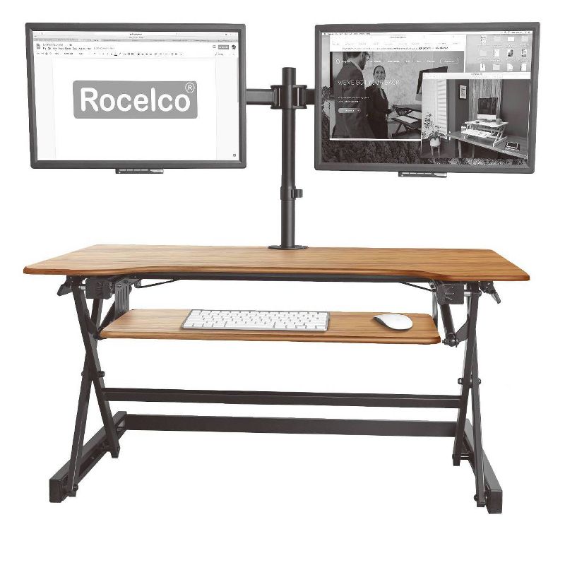 Height Adjustable Sit To Standing Desk Riser - Rocelco, 3 of 7