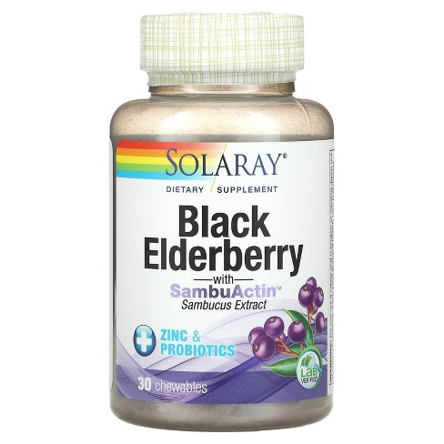 Solaray Black Elderberry with SambuActin, 30 Chewables - image 1 of 2