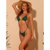 Elerevyo Women's Triangle Adjustable Criss Cross Waistband Swimwear Monokini 2 Sets - 4 of 4