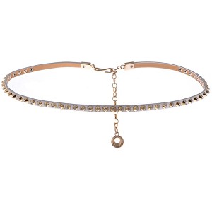 Anna-Kaci Women's Rhinestone Studded Waist Chain with Drop Charm Accent - Rose Gold - 1 of 4