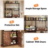 Tall Wine Cabinet & Bar Storage Rack ¨C 5-Tier Freestanding Bakers Rack with Metal Racks, Baskets, and Hooks for Wine, Glasses, Beverages, and Snacks - 4 of 4