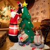Costway 6 FT Inflatable Christmas Tree & Santa Claus w/ LEDs & Air Blower - 2 of 4