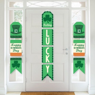 Big Dot of Happiness St. Patrick's Day - Hanging Vertical Paper Door Banners - Saint Patty's Day Party Wall Decoration Kit - Indoor Door Decor