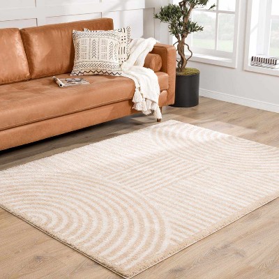 Hauteloom Allard Beige Washable Area Rug